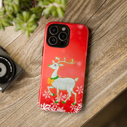 Festive Reindeer No.3 – Santa Hat with Holiday Lights Design for iPhone, Samsung & Google Models