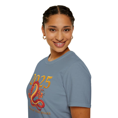 Gildan 64000 Unisex Softstyle Short-sleeve Tee | 2025 Year of the Snake Chinese New Year Design