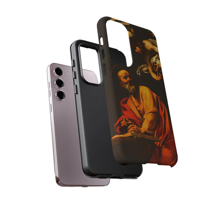 Tough Phone Case for iPhone, Samsung and Google Pixel - Caravaggio, Inspiration of St. Matthew (1602)