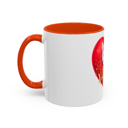 Adorable White Kitten Valentine's Day Mug – Cute & Romantic Gift (11oz)