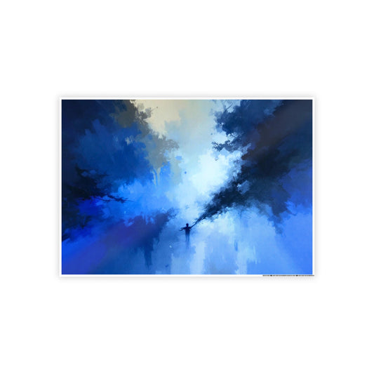 Jazz-Inspired Glossy Poster Art | Blue Horizon
