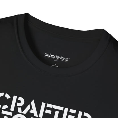 Black t-shirt with 'dabppdesigns' label and partially visible text