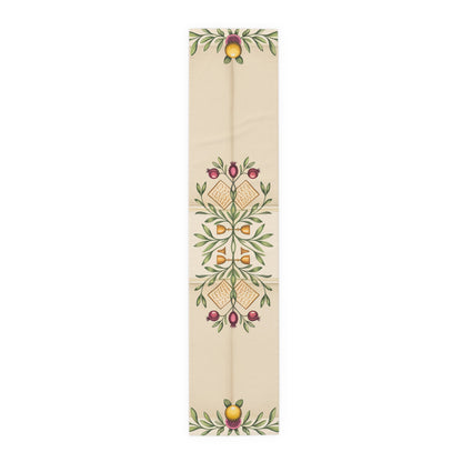 Pesach Sameach Table Runner Collection (v2) — Elegant Passover Seder Table Decor (16×72)
