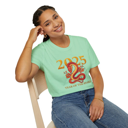 Gildan 64000 Unisex Softstyle Short-sleeve Tee | 2025 Year of the Snake Chinese New Year Design