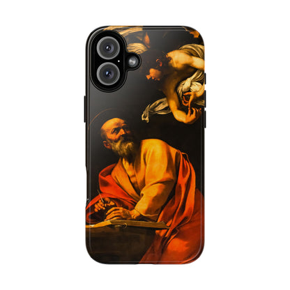Tough Phone Case for iPhone, Samsung and Google Pixel - Caravaggio, Inspiration of St. Matthew (1602)