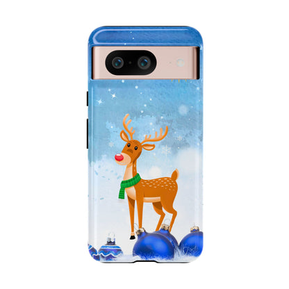 Festive Reindeer No.2 – Santa Hat with Holiday Lights Design for iPhone, Samsung & Google Models