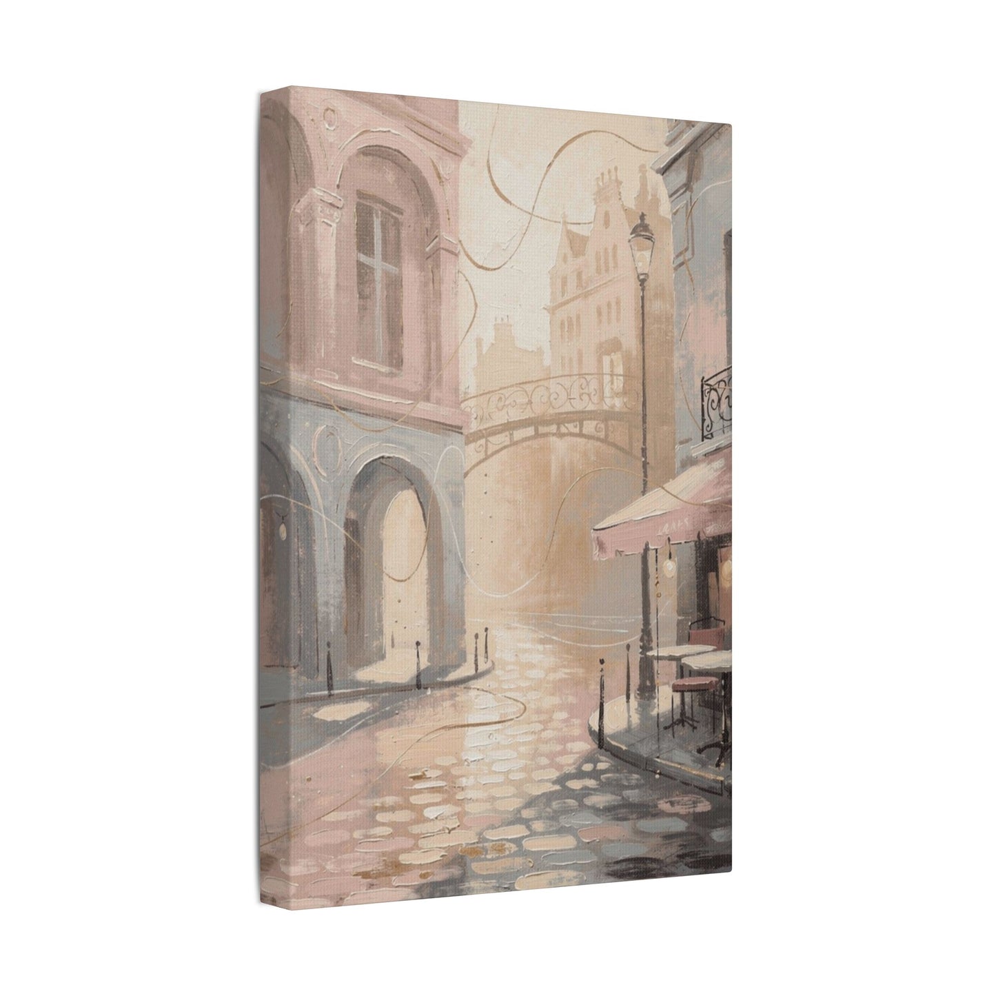 Morning Light Over a Paris Café Terrace (Canvas)