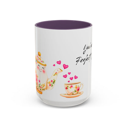 You're My Perfect Blend - Floral Accent Ceramic Mug (11oz, 15oz)