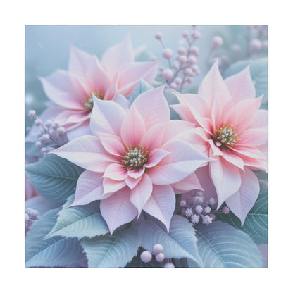 Sérénité hivernale : fleurs givrées dans un pays des merveilles hivernal