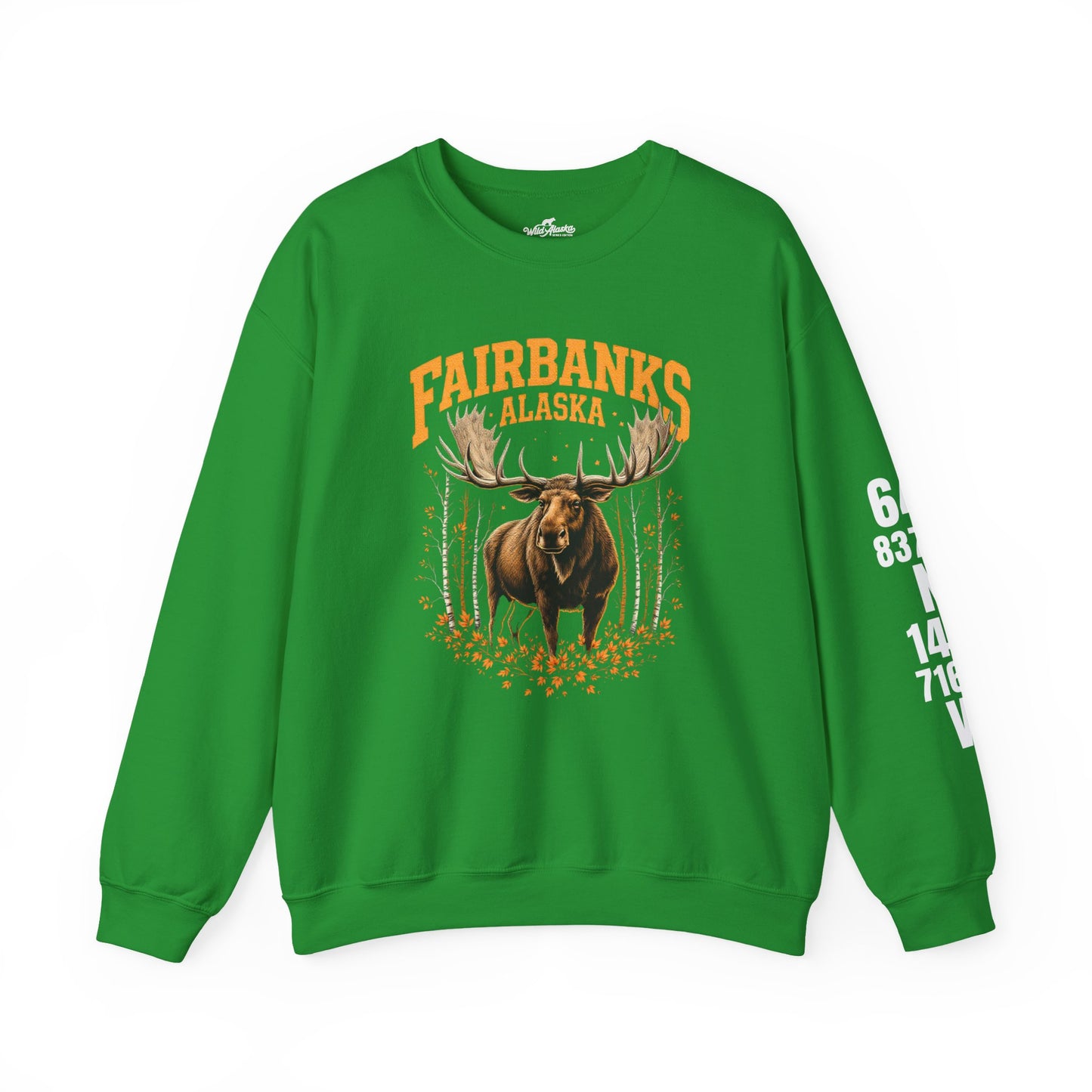 Fairbanks Moose Cotton Crewneck Sweatshirt | Wild Alaska Series Edition 🦌🍁