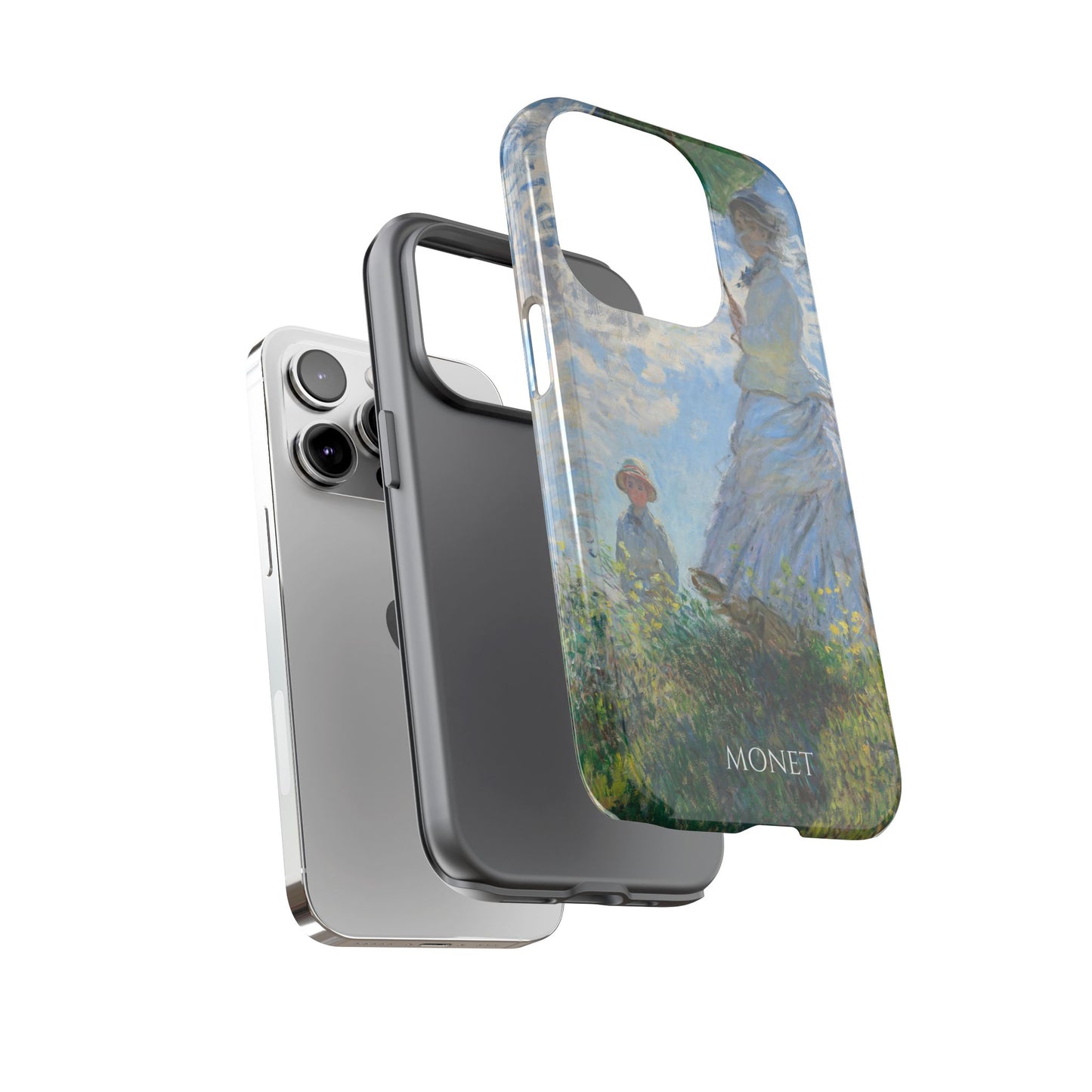 Tough Phone Case for iPhone, Samsung and Google Pixel - Monet, Woman with a Parasol - Madame Monet and Her Son (1875)