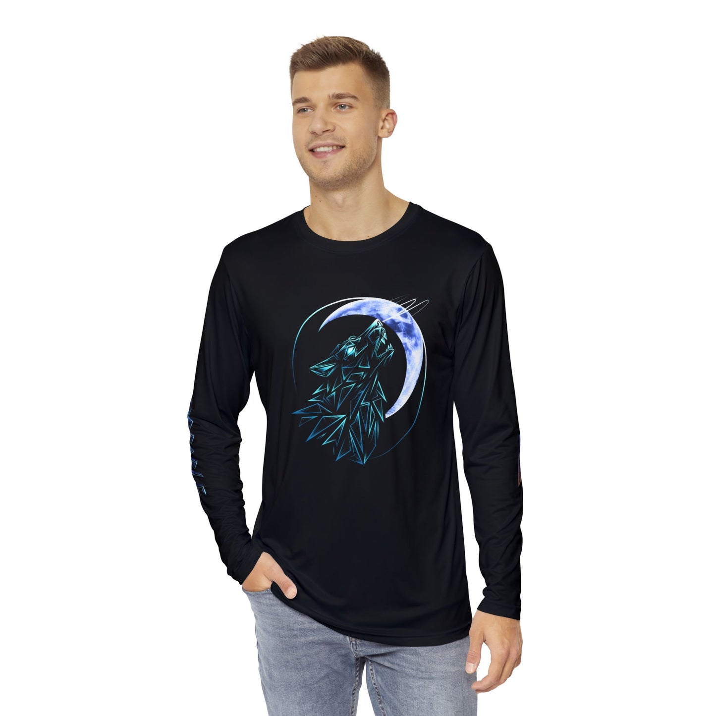 Men's Long Sleeve T-Shirt - Alpha Wolf