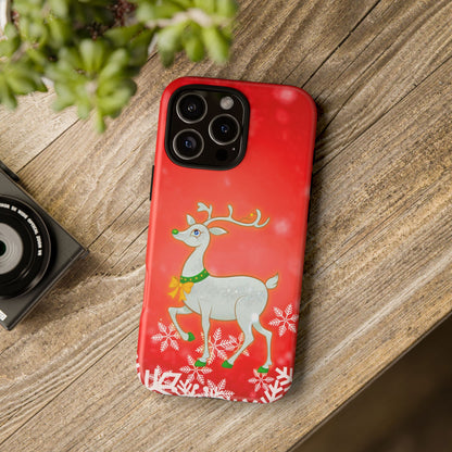 Festive Reindeer No.3 – Santa Hat with Holiday Lights Design for iPhone, Samsung & Google Models
