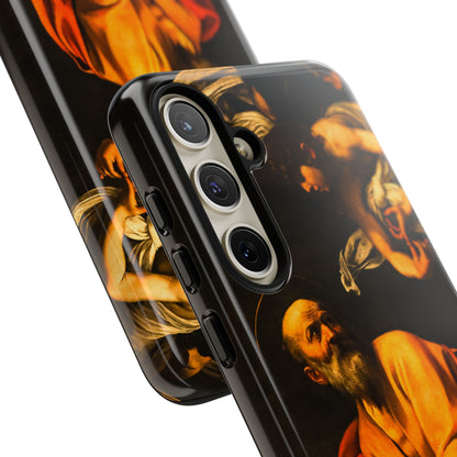 Tough Phone Case for iPhone, Samsung and Google Pixel - Caravaggio, Inspiration of St. Matthew (1602)