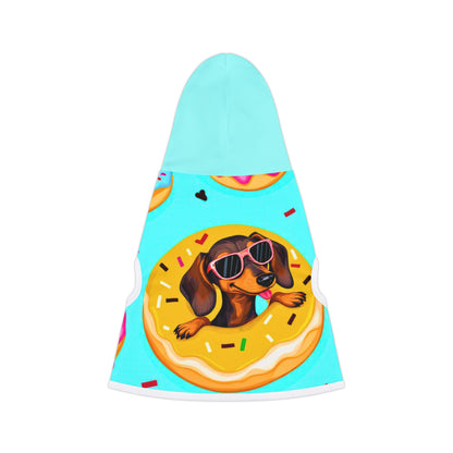 Dachshund Donut Delight AOP Pet Hoodie – Fun & Playful Dog Outfit