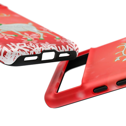 Festive Reindeer No.3 – Santa Hat with Holiday Lights Design for iPhone, Samsung & Google Models