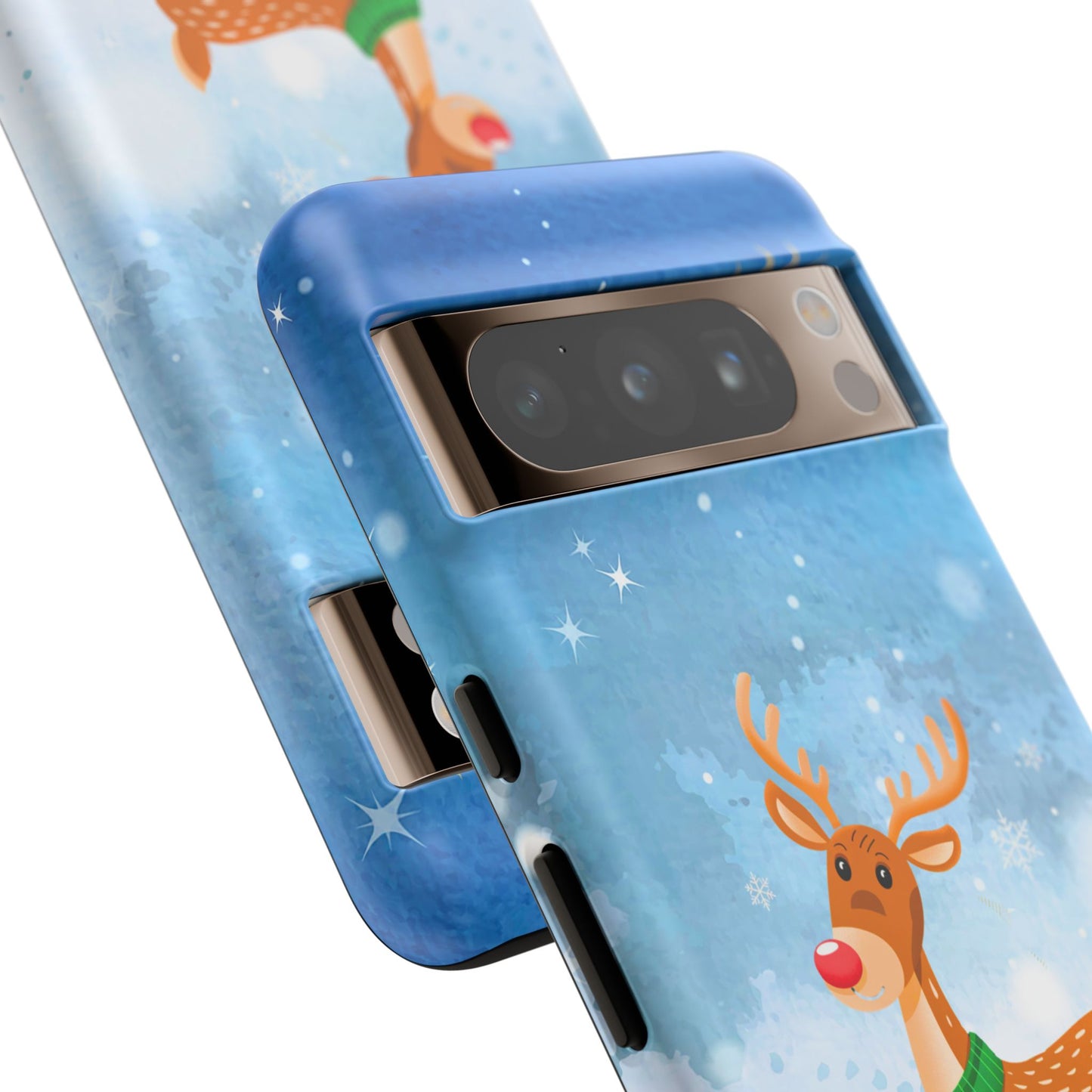 Festive Reindeer No.2 – Santa Hat with Holiday Lights Design for iPhone, Samsung & Google Models