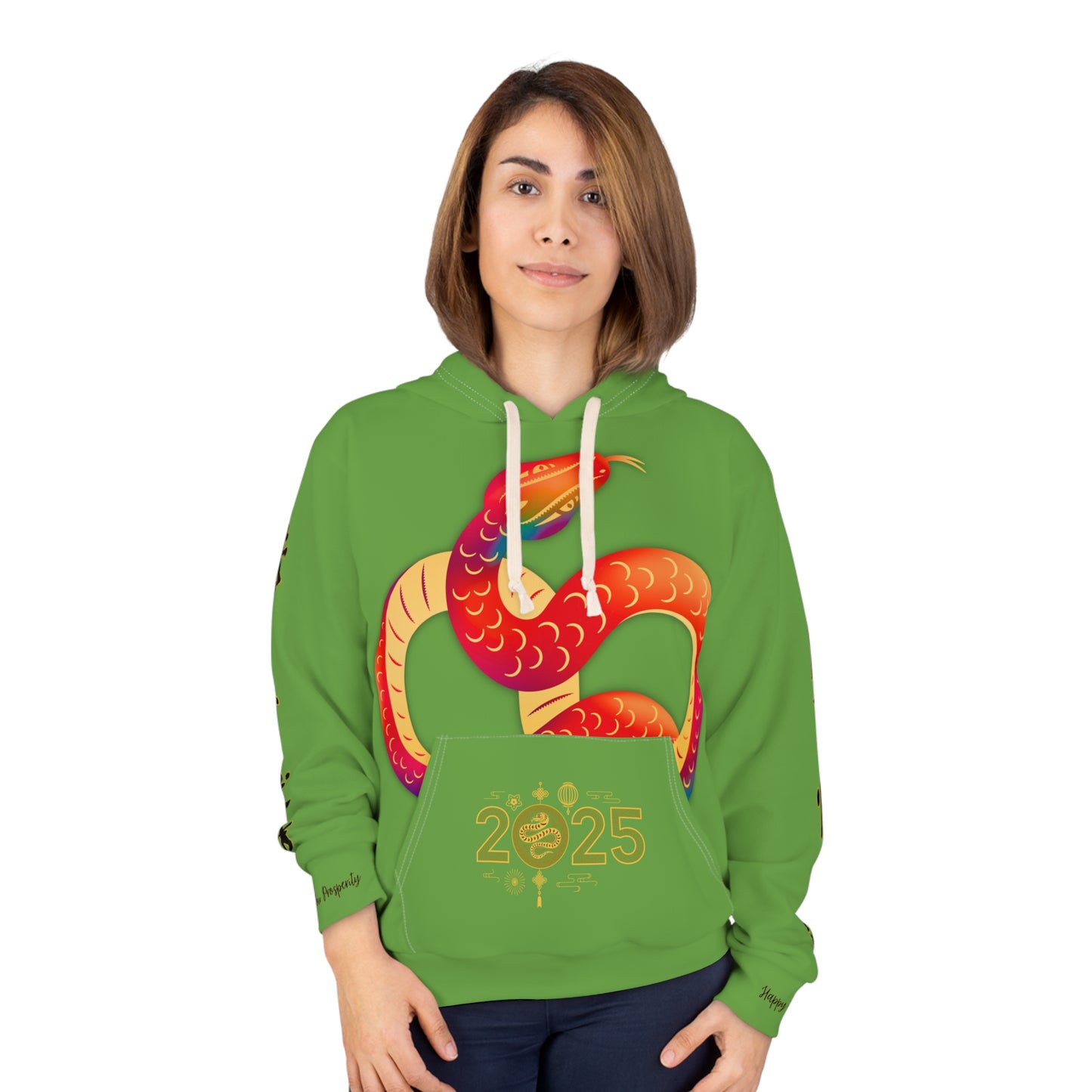 2025 Year of the Snake – Chinese New Year Unisex Hoodie [Green Edition]