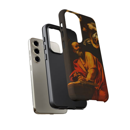 Tough Phone Case for iPhone, Samsung and Google Pixel - Caravaggio, Inspiration of St. Matthew (1602)