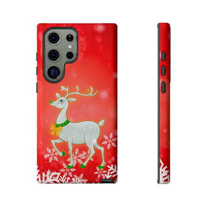 Festive Reindeer No.3 – Santa Hat with Holiday Lights Design for iPhone, Samsung & Google Models