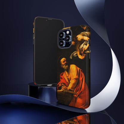 Tough Phone Case for iPhone, Samsung and Google Pixel - Caravaggio, Inspiration of St. Matthew (1602)