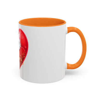 Adorable White Kitten Valentine's Day Mug – Cute & Romantic Gift (11oz)