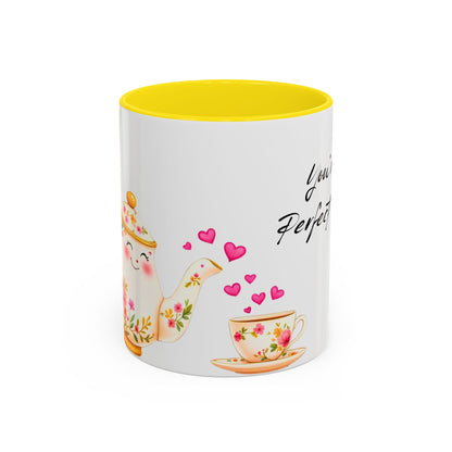 You're My Perfect Blend - Floral Accent Ceramic Mug (11oz, 15oz)