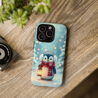 Christmas Snuggles Penguin Phone Case