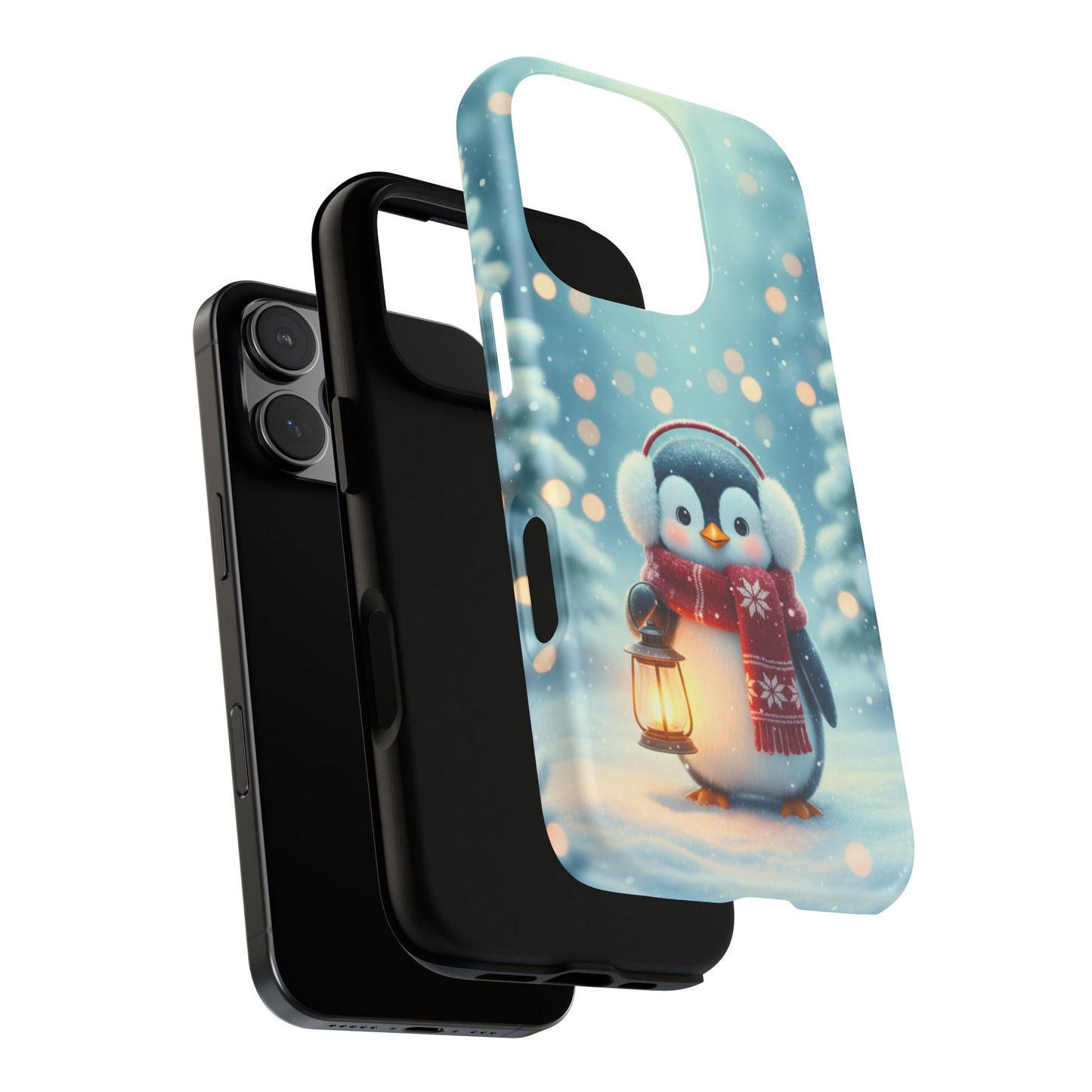 Christmas Snuggles Penguin Phone Case