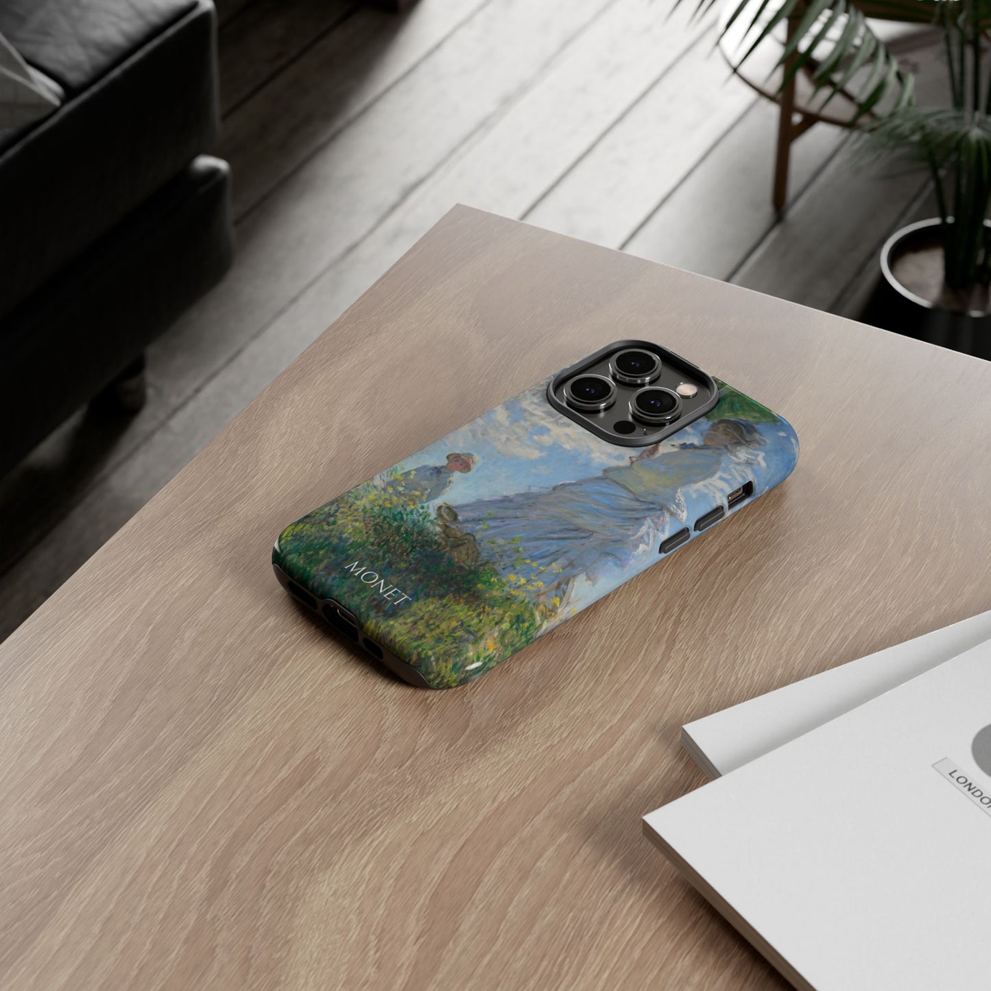 Tough Phone Case for iPhone, Samsung and Google Pixel - Monet, Woman with a Parasol - Madame Monet and Her Son (1875)