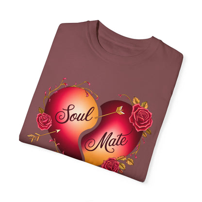 Comfort Colors 1717 Unisex Garment-Dyed T-shirt - "Soul Mate" Couple’s T-Shirts – Romantic Matching Valentine’s Day Gift
