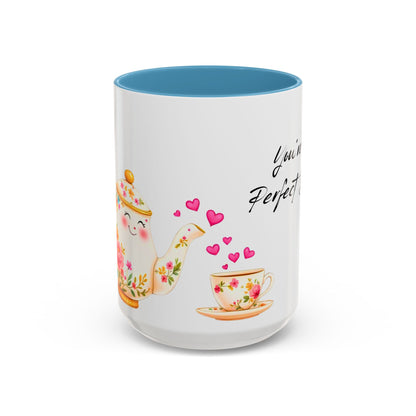 You're My Perfect Blend - Floral Accent Ceramic Mug (11oz, 15oz)