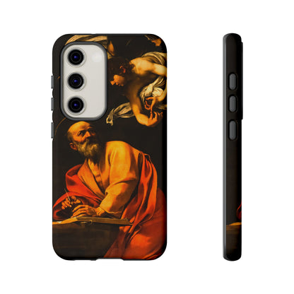 Tough Phone Case for iPhone, Samsung and Google Pixel - Caravaggio, Inspiration of St. Matthew (1602)