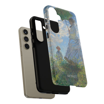 Tough Phone Case for iPhone, Samsung and Google Pixel - Monet, Woman with a Parasol - Madame Monet and Her Son (1875)