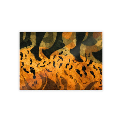 Jazz-Inspired Glossy Poster Art | Footprints in Color