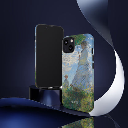 Tough Phone Case for iPhone, Samsung and Google Pixel - Monet, Woman with a Parasol - Madame Monet and Her Son (1875)
