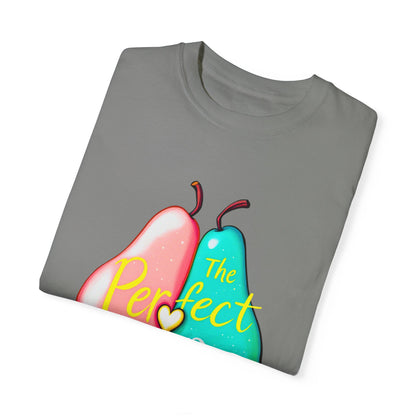 Comfort Colors 1717 Unisex Garment-Dyed T-shirt - "The Perfect Pair" Cute Pear Couple Design (v2)