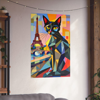 Parisian Noir: A Cubist Cat’s Dream