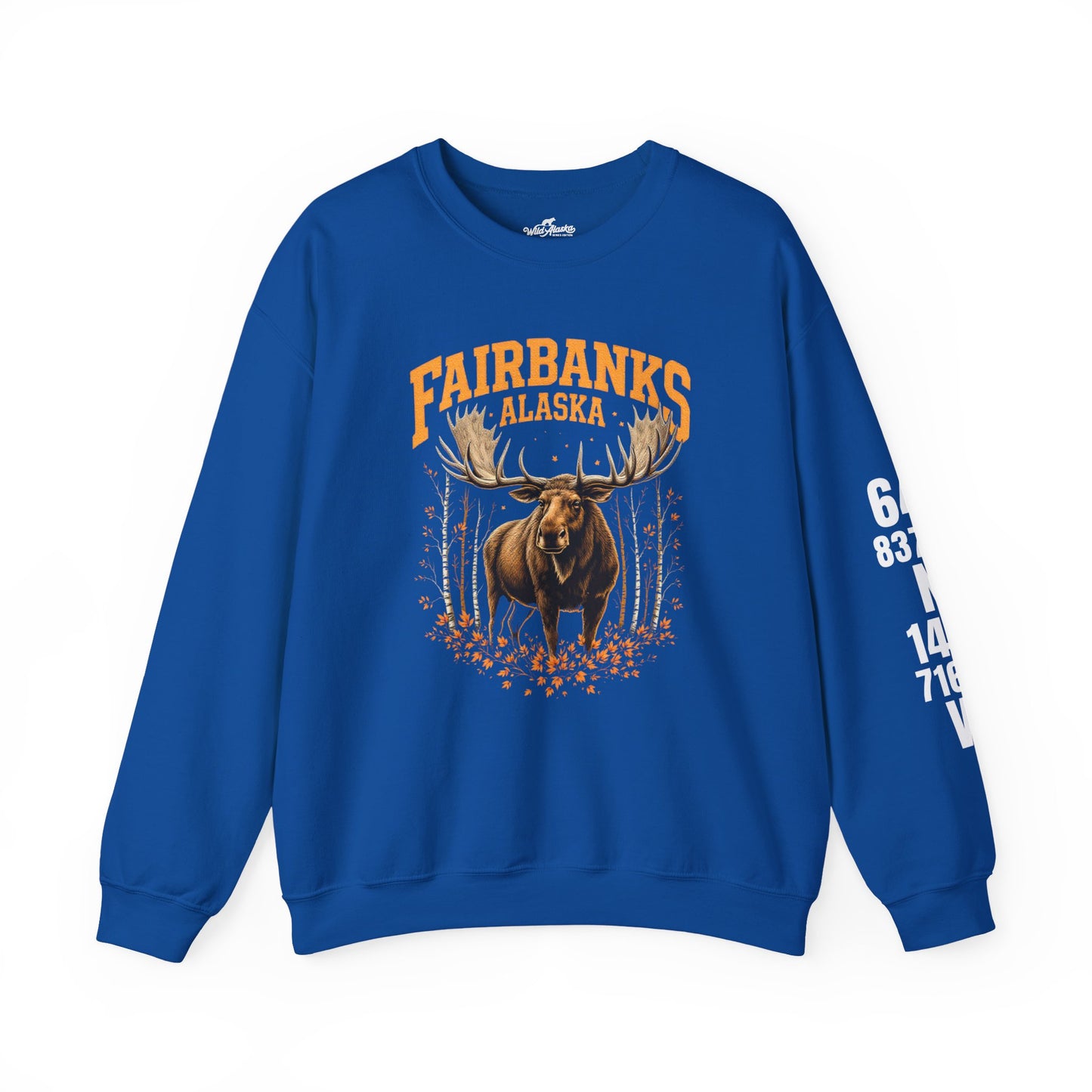 Fairbanks Moose Cotton Crewneck Sweatshirt | Wild Alaska Series Edition 🦌🍁