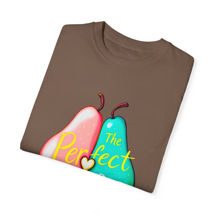 Comfort Colors 1717 Unisex Garment-Dyed T-shirt - "The Perfect Pair" Cute Pear Couple Design (v2)