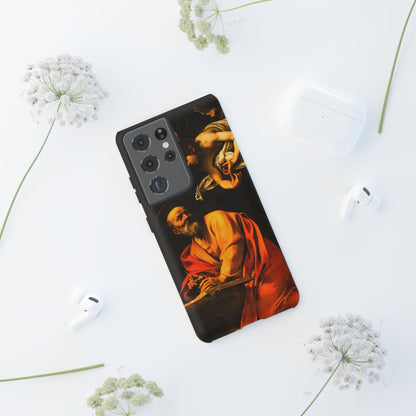 Tough Phone Case for iPhone, Samsung and Google Pixel - Caravaggio, Inspiration of St. Matthew (1602)