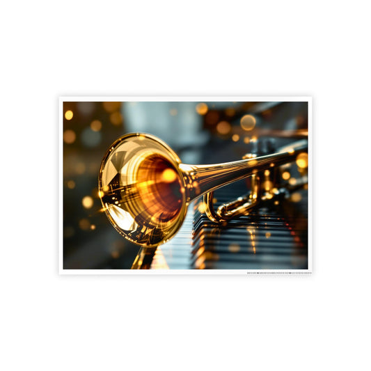 Jazz-Inspired Glossy Poster Art | Valentine Echoes II