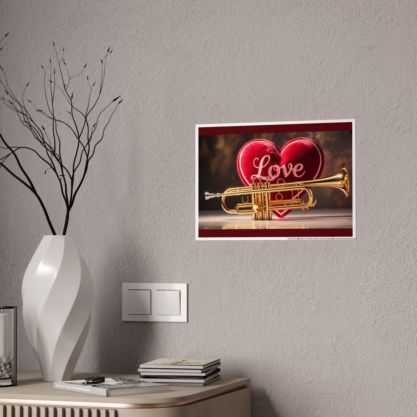 Jazz-Inspired Glossy Poster Art | Valentine Echoes I