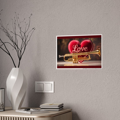 Jazz-Inspired Glossy Poster Art | Valentine Echoes I