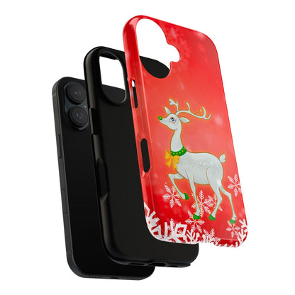 Festive Reindeer No.3 – Santa Hat with Holiday Lights Design for iPhone, Samsung & Google Models