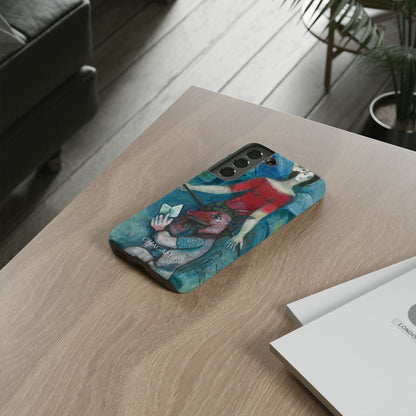 Tough Phone Case for iPhone, Samsung and Google Pixel - Chagall, The Angel and the Reader (1930)