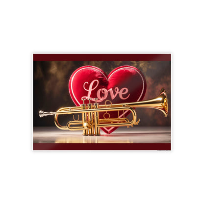 Jazz-Inspired Glossy Poster Art | Valentine Echoes I