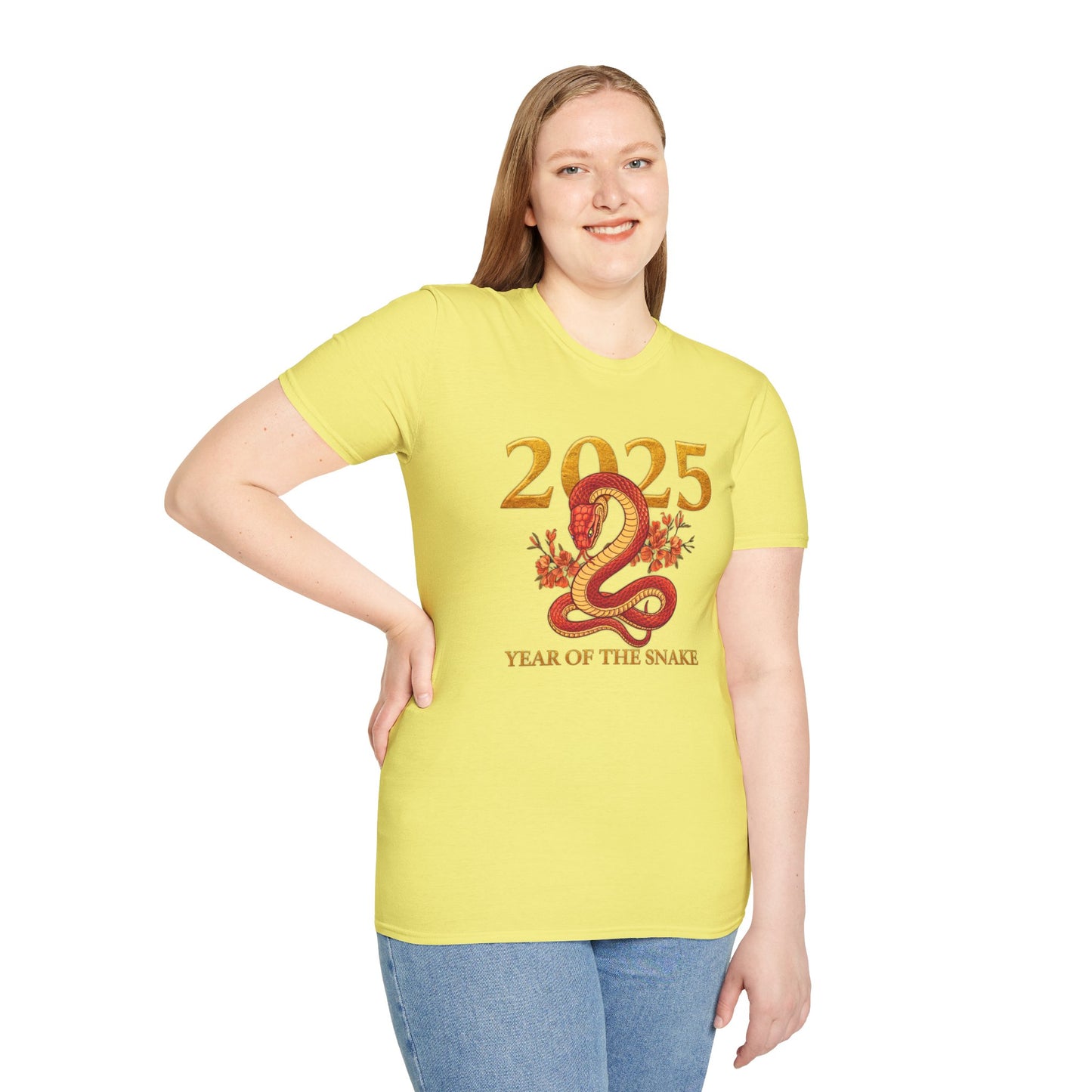 Gildan 64000 Unisex Softstyle Short-sleeve Tee | 2025 Year of the Snake Chinese New Year Design