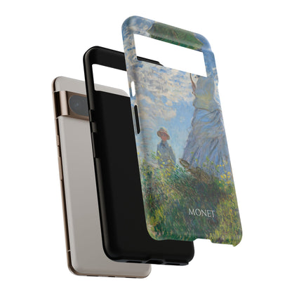 Tough Phone Case for iPhone, Samsung and Google Pixel - Monet, Woman with a Parasol - Madame Monet and Her Son (1875)