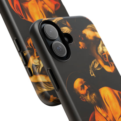 Tough Phone Case for iPhone, Samsung and Google Pixel - Caravaggio, Inspiration of St. Matthew (1602)